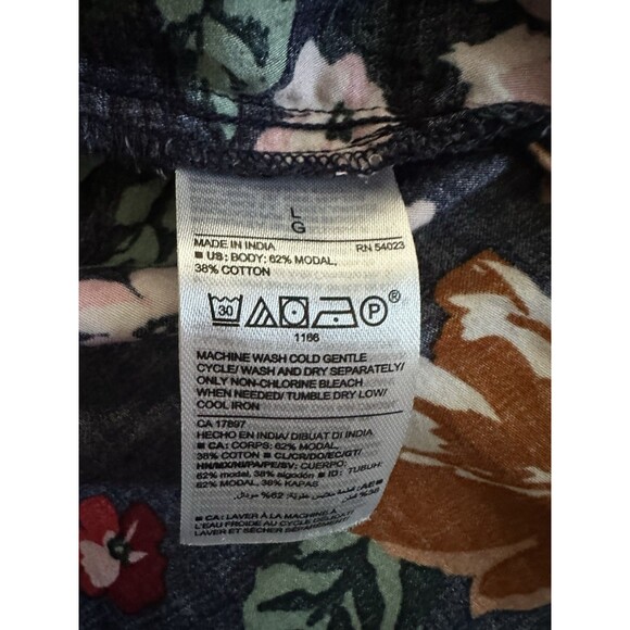 OLD NAVY Size L Womens Multicolor Cotton Blend‎ Queen Anne Neck Babydoll - Picture 4 of 4